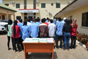 EFCC Arrest 28 Suspected Ponzi Scheme Operators In Minna, Niger State