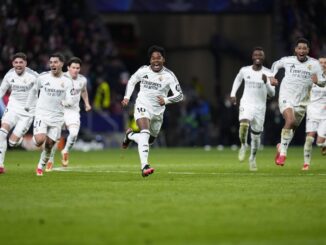 Real Madrid advanced to the quarter-finals of the Champions League after a tense shootout victory against city rivals Atletico Madrid.